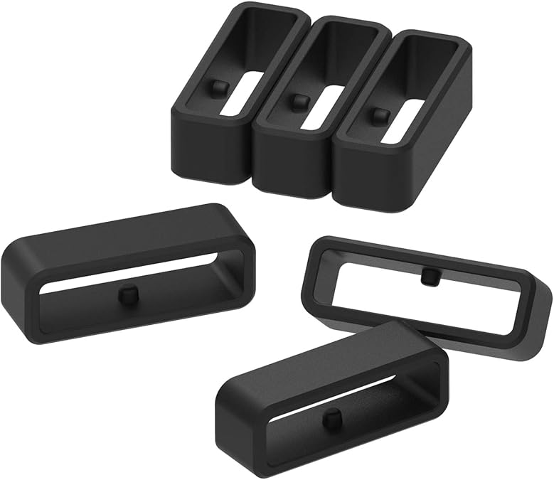 22mm Band Keeper Strap Loop Fastener Rings for SOMTLERK A221/AGPTEK LW11/Kuizil T70/zakotu Y66/Woneligo W13/RUIMEN D1 H1/ENOMIR IDW19/TOOBUR IDW13/Gydom IDW13/VRPEFIT IDW13/Fitpolo IDW13/TEMINICE IDW13/Konitee IDW13/Faweio IDW13/Amzhero IDW13 Watch Bands Rubber Replacement Loop Rings