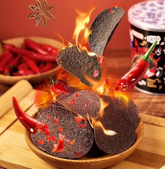 Ghost Pepper Chips (45g/ bucket) 1 Million Spiciness,Crispy Chili-Flavored Instant Snacks,Mala Casual Food, Gluten-Free,Delicious Chips (1can)
