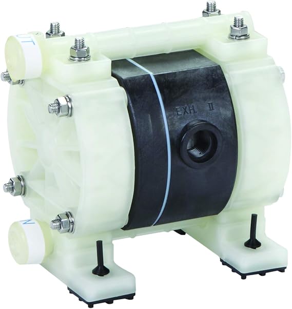 PROLUBE Air Operated Double Diaphragm Pump | 14-inch Pump Inlet/Outlet | Polypropylene Casing | TeflonTM (PTFE) Diaphragm | 2.90 GPM | Self Priming | Explosion Proof | Submersible (44710)