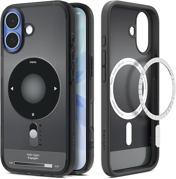 Spigen iPhone 17 ile Uyumlu MagSafe Kılıf Ultra Hybrid Mag Fit Classic Sararmaya Dayanıklı Siyah Şeffaf Kapak - ACS10092 (Spigen TR Garantili)