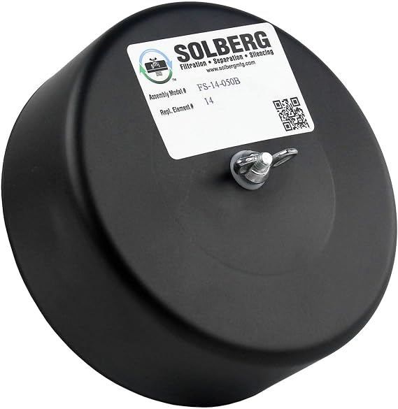 1/2" Compressor Air Intake Filter Silencer Housing Replacement Paper Element Solberg FS-14-050