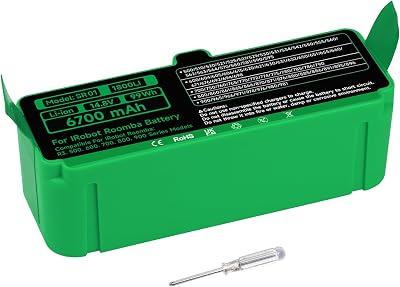 Upgraded 6700mAh 1800LI Lithium ion Replacement Battery for iRobot Roomba 980 960 985 981 970 965 805 850 860 870 880 890 891 895 690 675 650 695 685 680 677 670 665 552 550 580 900 800 700 600 500