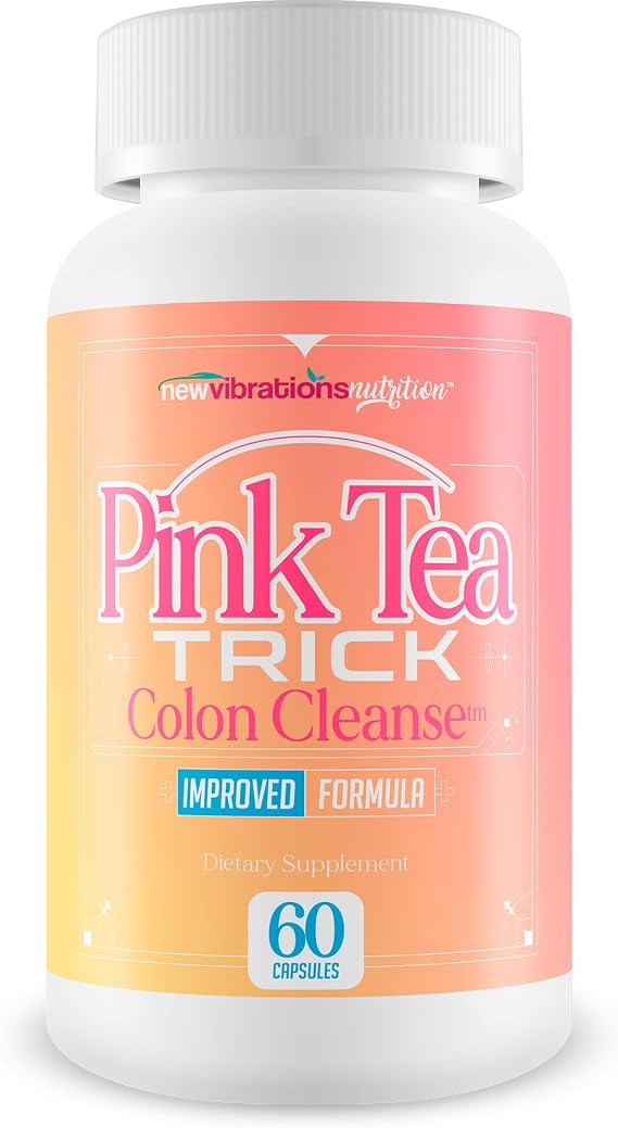 Pink Tea Trick Colon Cleanse - Our Best Gut Bloat Reducing Colon Cleanse Supplement - Slim Gut & Flush Out Waste & Toxins With This Detox Cleanse Probiotic - Natural Cleanse Detox - Pink Power Miracle