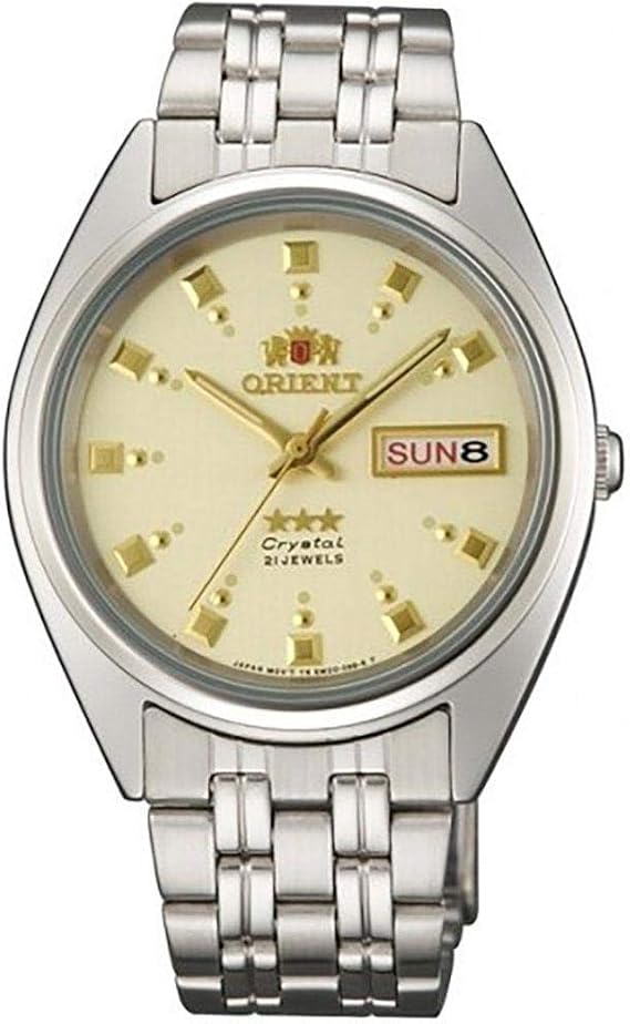 Orient #FAB00009B Men's 3 Star Stainless Steel Black Dial Self Wind Automatic Watch