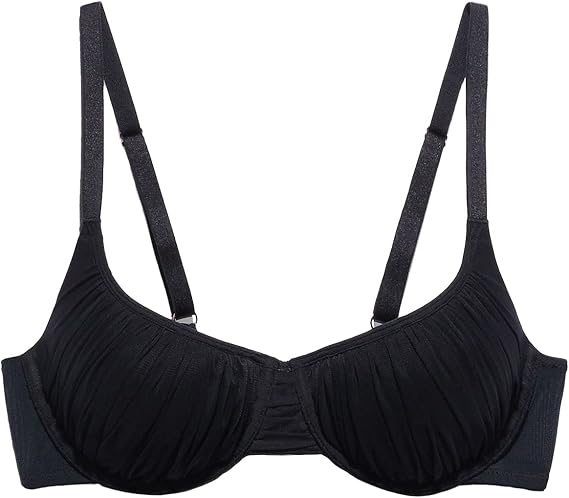 Savage X Fenty Womens Gathered Mesh Balconette Bra