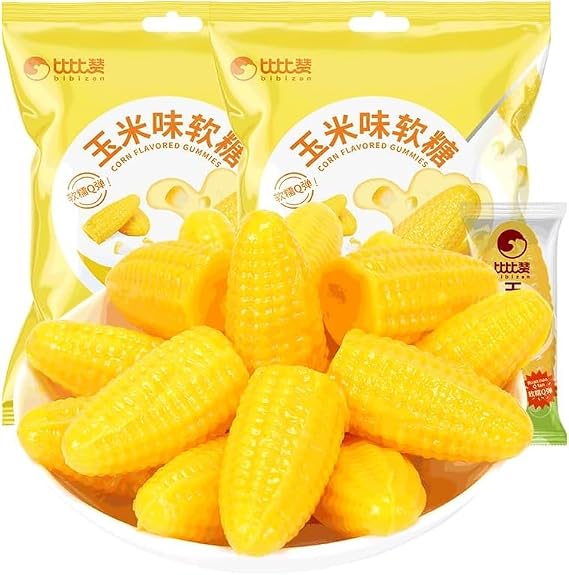 Fragrant Glutinous Corn Gummies 500g/bag, Corn Sweet Candy, Sweet Corn Candy, Corn Chewable Candy, Chinese Snack Gifts, Holiday Candies, Chinese Candies, Healthy Desserts, Vegetarianism (2 bags)