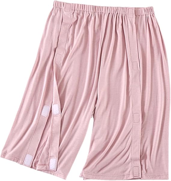 Aylashine Bedridden Patient Pants,Tear Away Pants with 2 Sides Magic Stickers for Post-Surgery