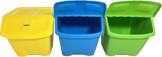 Redmon Since 1883 10 Gallon Stackable Shutter 3 PC Set Bins (7319)
