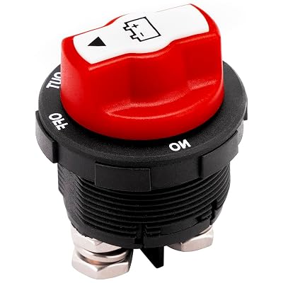 Mini Battery Switch Disconnect for Marine Boat Car Off-Road Vehicle Truck RV, 12-32V DC Panel Mount-100A