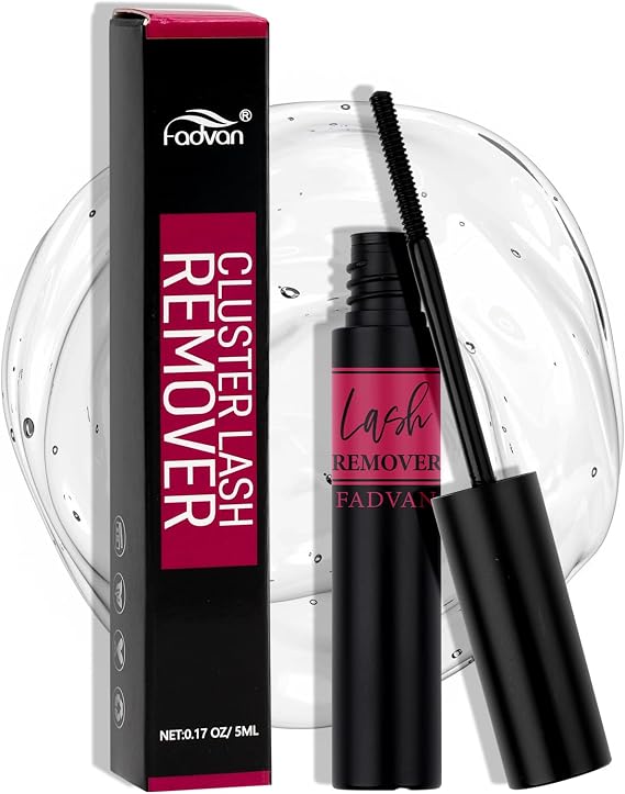 FADVAN Cluster Lashes Individual Eyelashes Remover with Brush, only Suitable for DIY Eyelash Extension, Non-irritating Smell Single Tube Eyelash