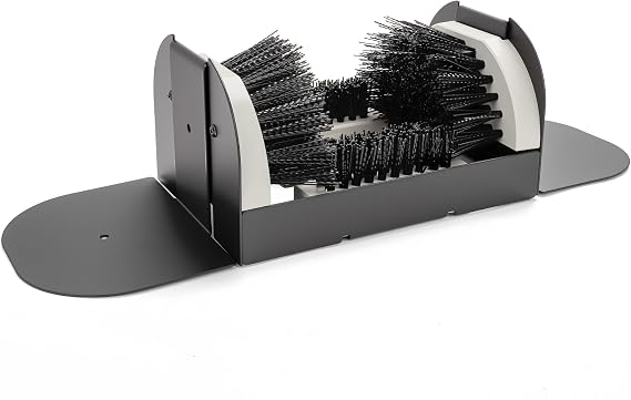 Portable Boot Scrubber with Fold-Out Footboards | No Mounting Required Heavy-Duty Mud Scraper for Work Boots & Outdoor Shoes