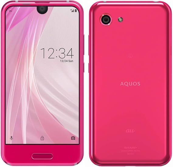 au AQUOS R compact SHV41 pink main body white chrome