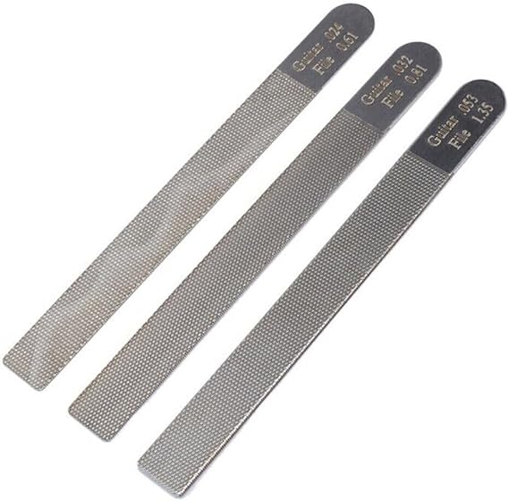 3pcs Guitar Nut Files Fret Crowning Slot Filing Luthier Repairing Tool Kit