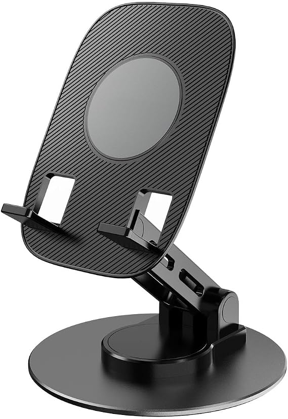 Coverzone Profesyonel Telefon Tutucu A+ Kalite 360 Derece Ayalarlanabilir Ultra İnce Gerçek Tok Alüminyum Gövde Telefon Tutucu Masaüstü Telefon Stand F17S Siyah (Siyah)