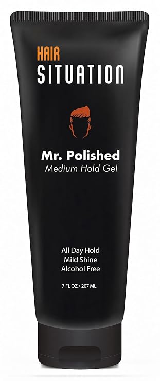 Hair Situation Medium Hold Styling Hair Gel Mr. Polished, Low Shine, 7 oz
