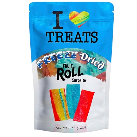 I LOVE TREATS Freeze Dried Fruit Roll Ups Surprise 5 oz Crispy Crunchy Fruit Roll Ups
