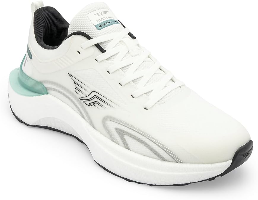 Red Tape Mens Lightweight Mesh Gym Trainers Energy Return HIIT Shoes White Olive