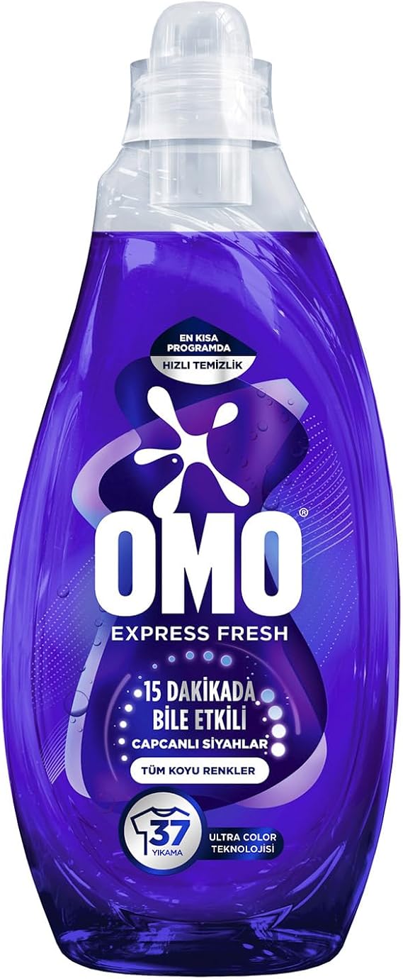 Omo Express Fresh Capcanlı Siyahlar Tüm Koyu Renkler Sıvı Çamaşır Deterjanı 1480 ml