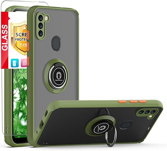 TJS Compatible with Samsung Galaxy A11 Phone Case (Green)