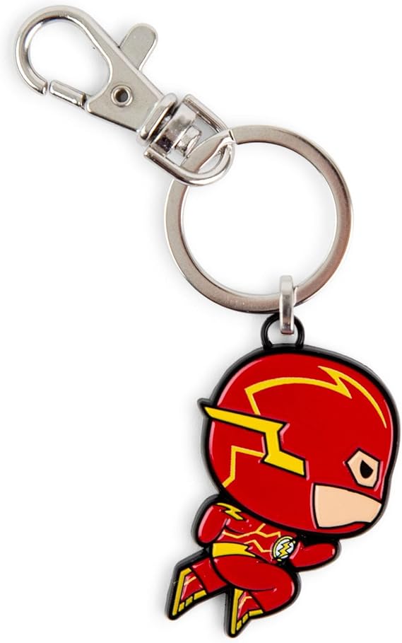 DC Comics The Flash Chibi Character Metal Keychain | Portable, Heavy-Duty Key Ring Holder For Car and Home
