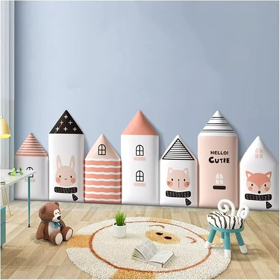 Wall Stickers Children's Anti-Collision Soft Wall Sticker, 3D Self-Adhesive Wall Panel, PU Waterproof Wall Pad for Decoration, Thickened and Durable
