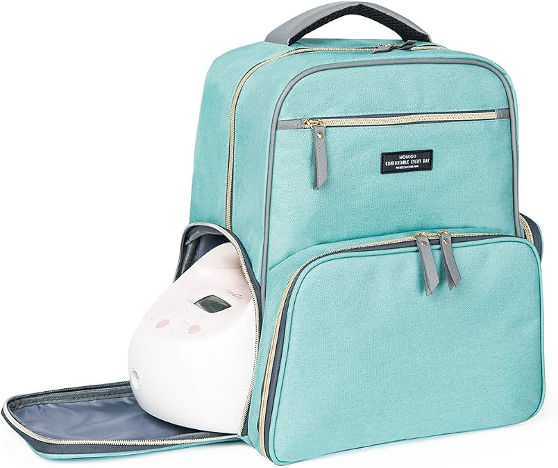 Breast Pump Backpack Diaper Bag - Multi-Function Mommy Outdoor Working Backpack with Insulation Pocket