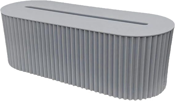 Cable Box 33 cm Cable Management Box Organiser for Hiding Cables and Sockets for Desk and Home Office (Grey)