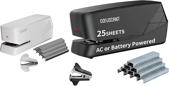 Electric, Heavy Duty Automatic Stapler, 25 Sheet, Including 2000 Staples