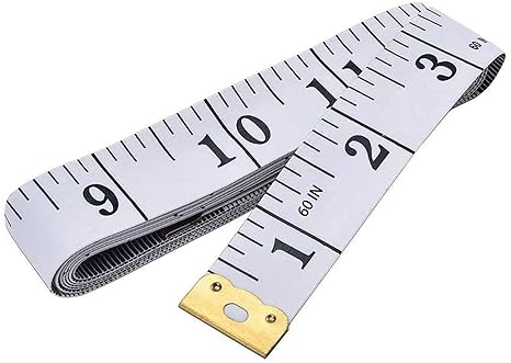 GDMINLO Soft Tape Measure Double Scale Body Sewing Flexible Tailor Craft Vinyl Ruler for Weight Loss Medical Body Measurement, Has Centimetre Scale on Reverse Side 60-inch(White)