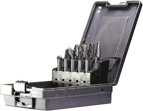 1/4" Shank 10pcs Double Cut Solid Carbide Rotary Burr Set