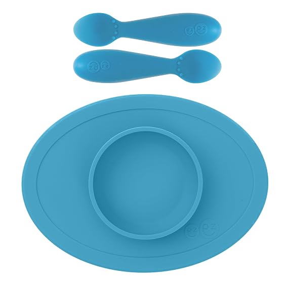 ezpz Tiny Spoon + Tiny Bowl - Baby Essentials Spoon and Bowl