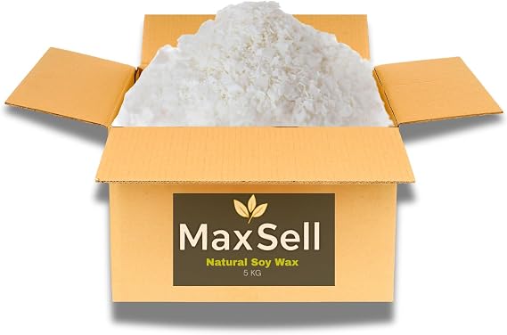Pure Soy Wax Flakes 100% Natural, 1kg to 20kg, Melting Point 48-50°C, for Candles, DIY Soaps & Melts (5, Kilograms)