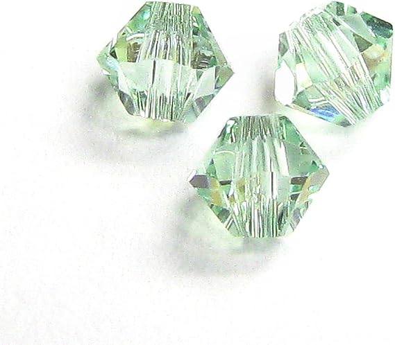 72 pcs Austria Crystal 5328 Xilion Bicone Bead Spacer Chrysolite AB 4mm / Findings/Austrian Elements