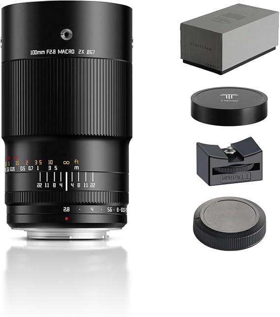 TTArtisan 100mm f2.8 Macro 2X for Canon EF Mount Full Frame 2X Magnification Camera Macro Photography Lenses EOS-1D X Mark III EOS 5D Mark IV EOS 6D Mark IV EOS 90D 7D