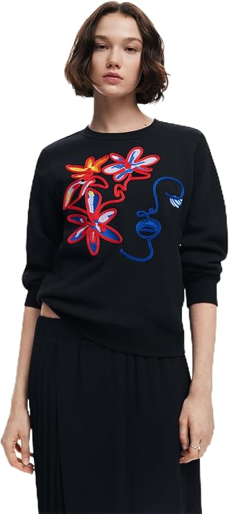 Desigual Women's Sweatshirt with Arty Print