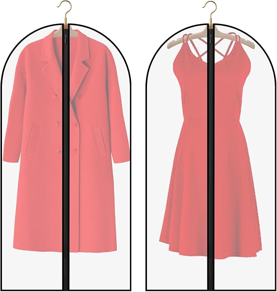 Pwsap 55in Dress Bags Covers Long, 2 Pack, Clothing Covers, Suit Bag