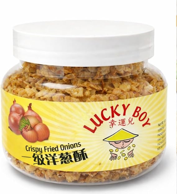 Lucky Boy Crispy Fried Onions Made from Real Onions | Crunchy Topping for Salads, Soups, Curries & Noodles | 130g, 150g, 500g & 1kg (130gr)