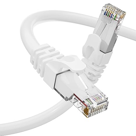 Soibke Cat 6 Ethernet Cable 30ft, Outdoor&Indoor, Heavy Duty 23AWG, White