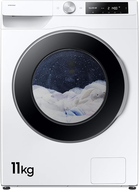 Samsung Series 6 AutoDose and SpaceMax Washing Machine, 11kg, 1400rpm, White, WW11DG6B85LEU1 [Energy Class A]