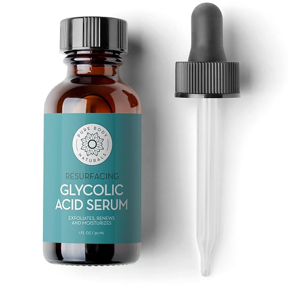 Glycolic Acid Face Serum, 1 fl oz - Exfoliating AHA, Resurfaces & Renews