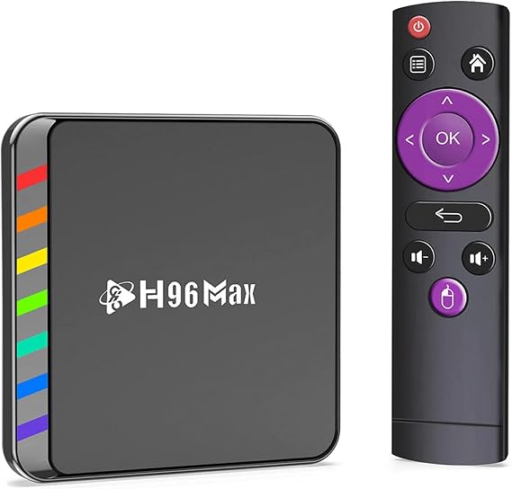 Android 11.0 TV Box, H96 Max W2 Smart Android TV Box, Amlogic S905W2 Quad Core ARM Cortex A35 CPU, Support Ultra HD 4K/2.4G 5.8G WiFi6/Bluetooth 4.0/100M Enternet, 2gb+16gb