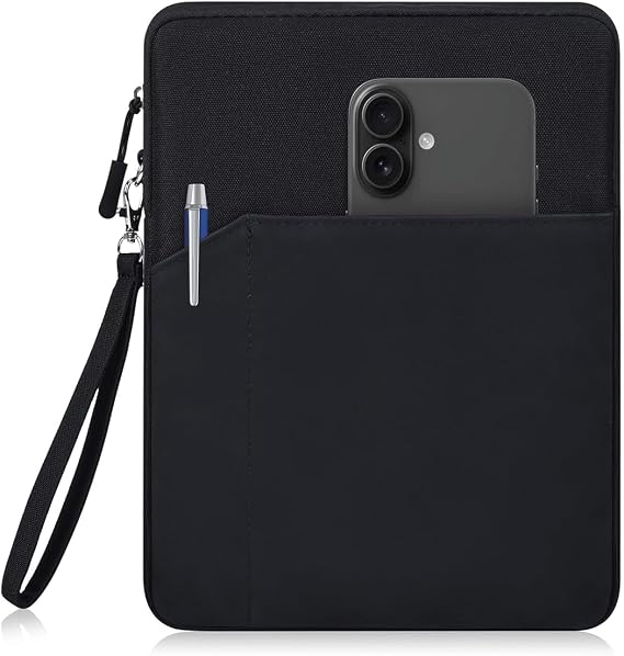 CAAORDKSO 7-8 Inch Tablet Sleeve, iPad mini Case Bag for iPad mini (A17 Pro) 8.3", iPad mini 6/5/4/3/2/1, Samsung Galaxy Tab S2 8.0, Tab A 8.0, ZenPad Z8s 7.9, Amazon Fire HD 8 Tablet Cover, Black