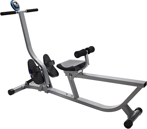 Stamina Hydraulic Rower Machine with Smart Workout App - Rowing Machine with Adjustable Resistance for Home Gym Fitness
