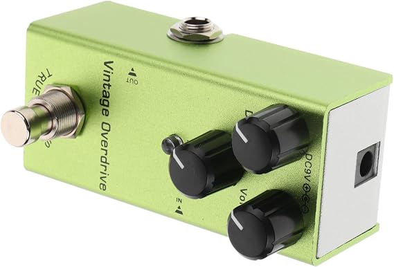 NOLITOY Electric Guitar Effects Drive Pedal Electric Guitar Pedal Guitar Effector Power Meter Pedal Kmise Guitar Pedal Delay Guitar Pedal Aluminum Alloy Green
