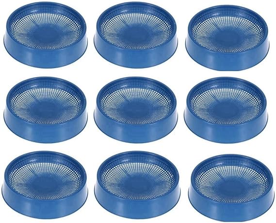 9PCS Pigeon Nest Bowl, Plastic Bird Nest Bowl Bird Cage Feeding Pigeon Breeding Hatching Nest, Hatching Nest for Pigeons, Quail and Small Birds, Pet Cage Supplies (Blue)