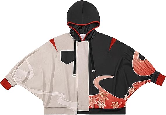 Unisex Game Cosplay 3D Print Pullover Hooded Anime Sweatshirt Bat-sleeve Hoodies Costume