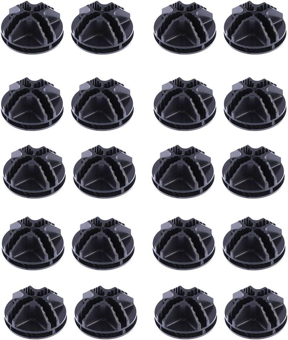 20 Units Plastic Wire Cube Connectors for Organiser Cabinet and Wire Grid Bucket Storage Black