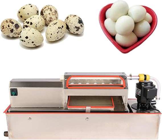 Commercial Quail Egg Sheller Electric Quail Egg Peeler Machine 70kg/h Automatic Sheller for Boiled Quail Egg Household Quail Bird Egg Peeling Machine