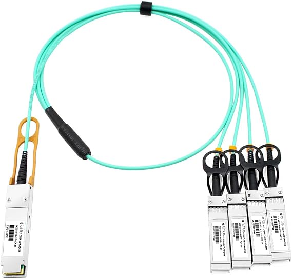 40G QSFP+ to 4x10G SFP+ Breakout AOC for Arista QSFP-4X10G-AOC1M 1m | 40G QSFP+ to 4 SFP+ Breakout Active Optical Cable for Switch-Switch Connectivity for Data Center