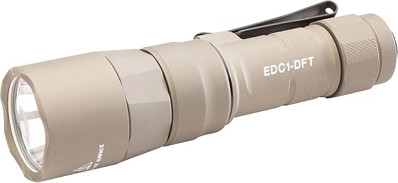 SureFire LED Flashlight - EDC1-DFT Up to 650 Lumens & 95,000 Candela - Tan
